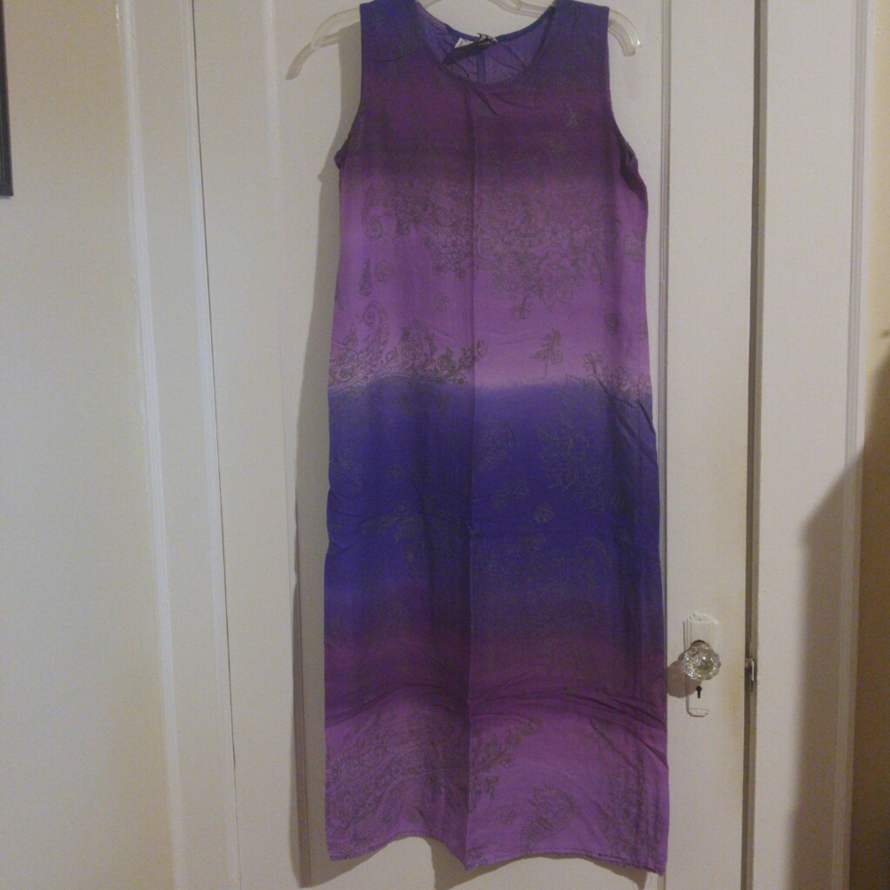 Vintage 90's Dressing Clio purple ombre maxi dress size medium